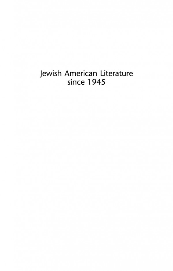 Jewishamerican Writing Since 1945 Stephen Wade