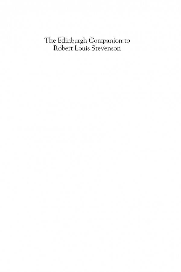 The Edinburgh Companion To Robert Louis Stevenson Penny Fielding