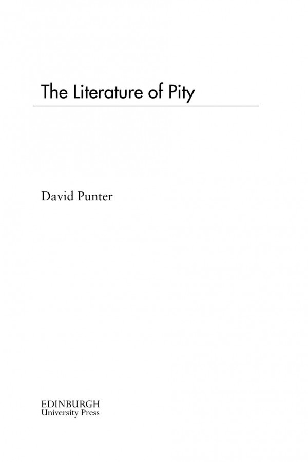 The Literature Of Pity David Punter