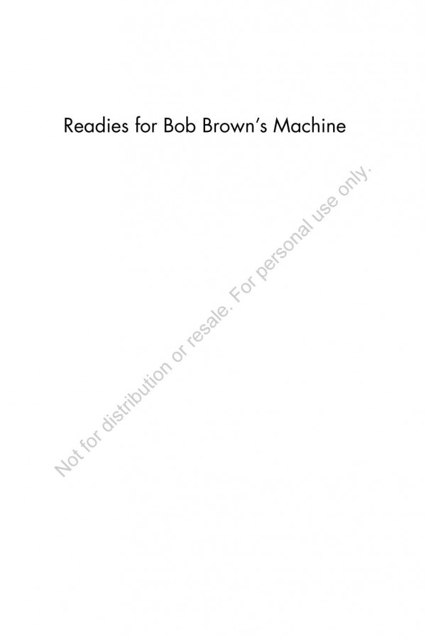Readies For Bob Browns Machine A Critical Facsimile Edition Bob Brown Craig J Saper Eric White
