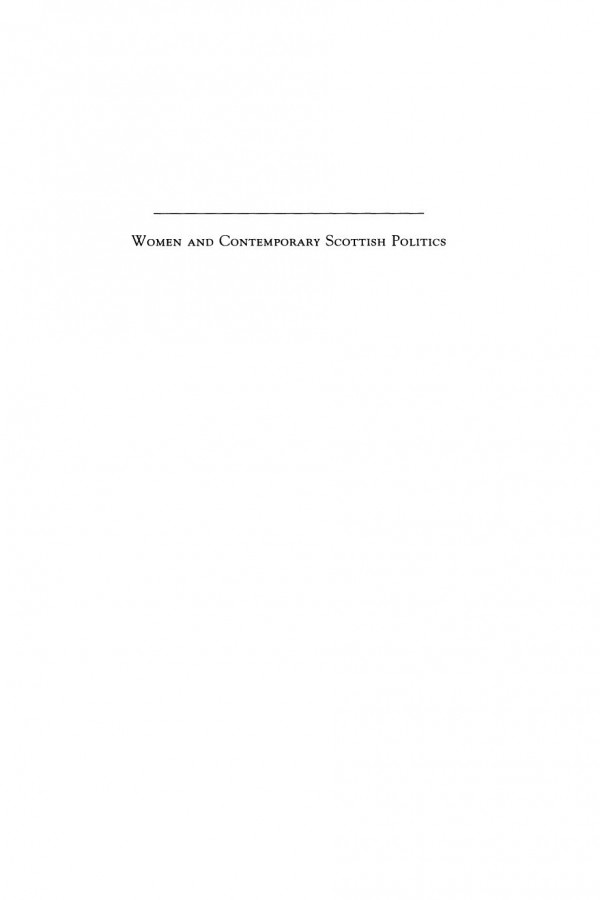 Women And Contemporary Scottish Politics An Anthology Esther Breitenbach Fiona Mackay