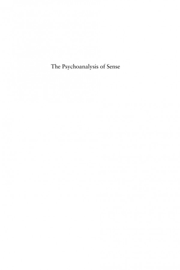 The Psychoanalysis Of Sense Deleuze And The Lacanian School Guillaume Collett