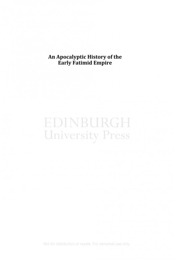 An Apocalyptic History Of The Early Fatimid Empire Jamel Velji
