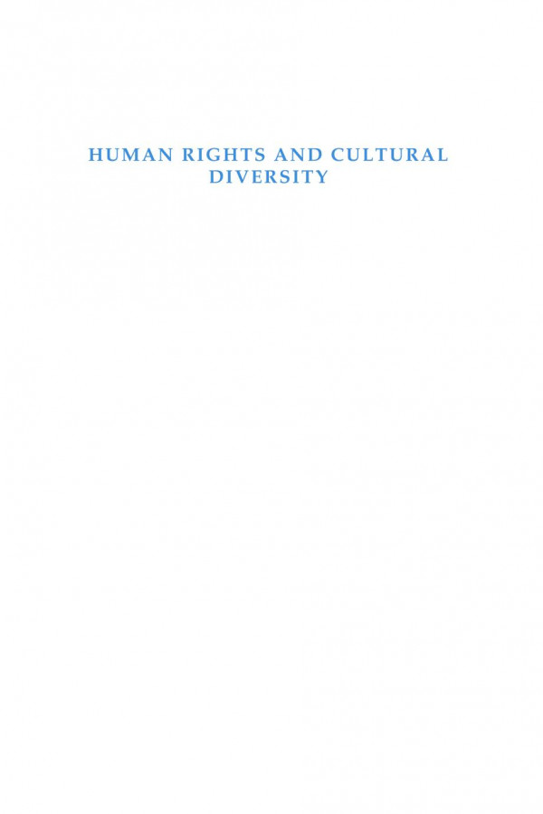 Human Rights And Cultural Diversity Core Issues And Cases Andrew Fagan