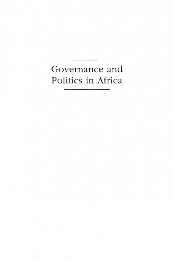 Governance And Politics In Africa Goran Hyden Editor Michael Bratton Editor