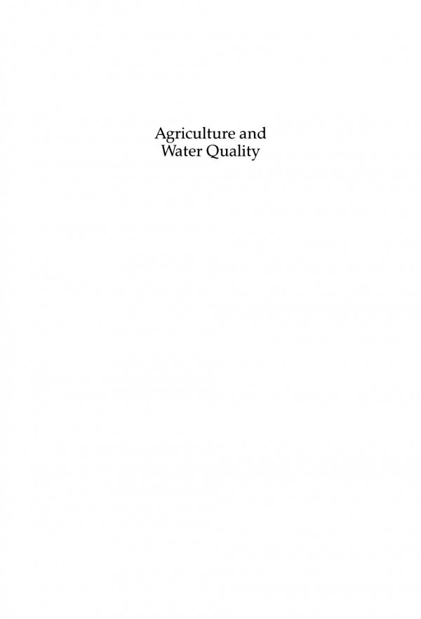 Agriculture And Water Quality International Perspectives John B Braden Editor Stephen B Lovejoy Editor