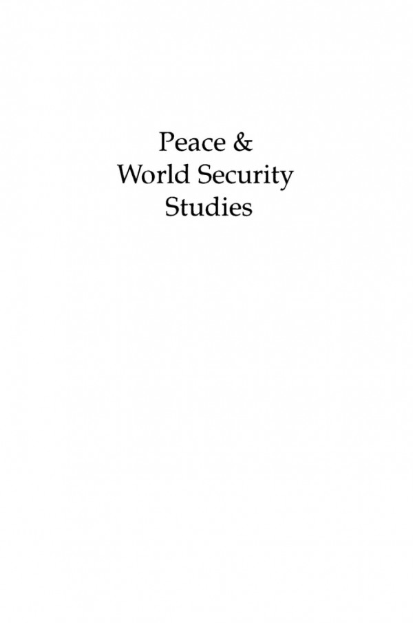 Peace And World Security Studies A Curriculum Guide Michael T Klare Editor