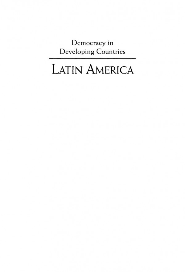 Democracy In Developing Countries Latin America 2nd Ed Larry Diamond Editor Jonathan Hartlyn Editor Juan J Linz Editor