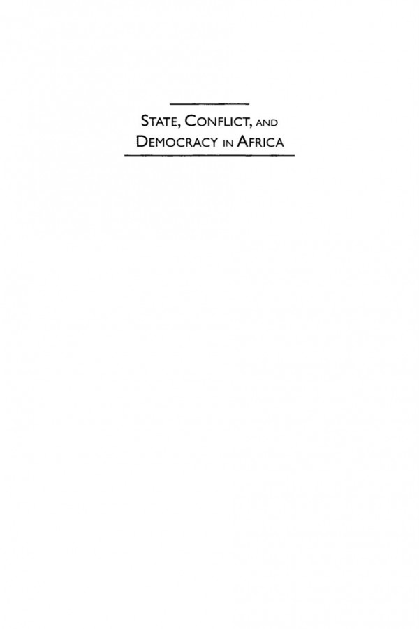 State Conflict And Democracy In Africa Richard Joseph Editor