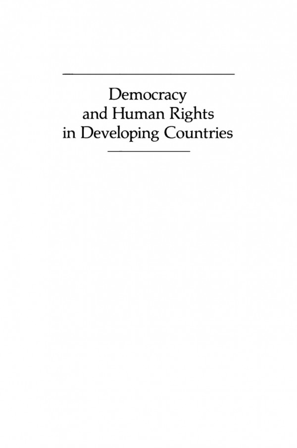Democracy And Human Rights In Developing Countries Zehra F Arat