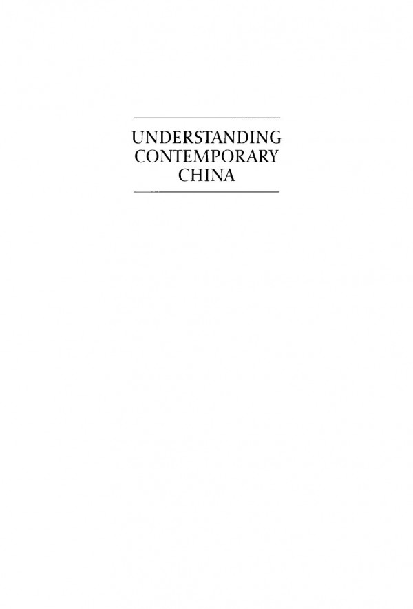 Understanding Contemporary China Robert E Gamer Editor