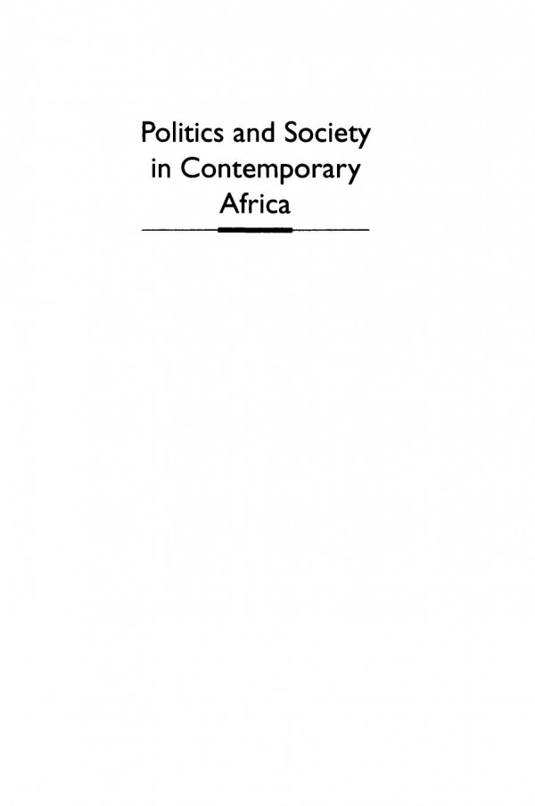 Politics And Society In Contemporary Africa Naomi Chazan Peter Lewis Robert A Mortimer