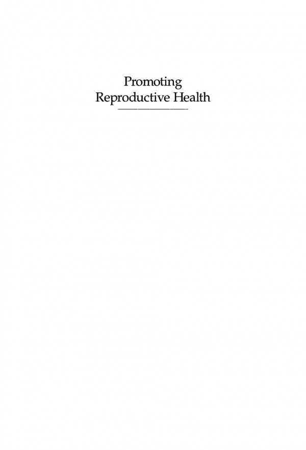 Promoting Reproductive Health Investing In Health For Development Shephard Forman Editor Romita Ghosh Editor