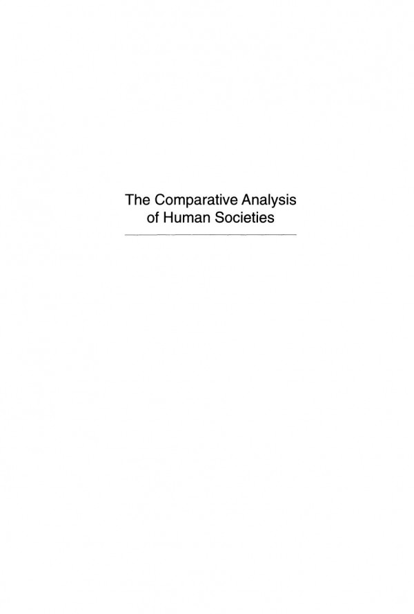 The Comparative Analysis Of Human Societies Toward Common Standards For Data Collection And Reporting Emilio F Moran Editor