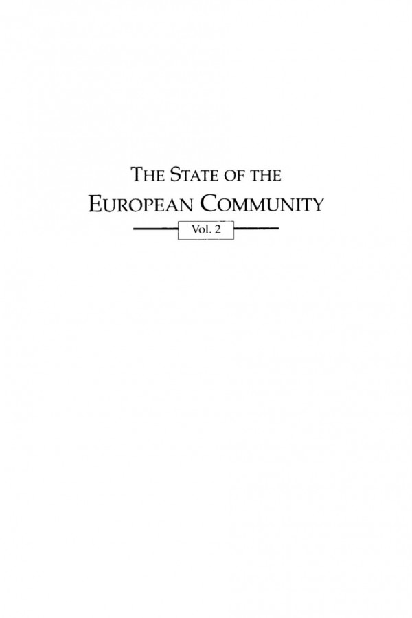 The State Of The European Community The Maastricht Debates And Beyond Alan W Cafruny Editor Glenda G Rosenthal Editor