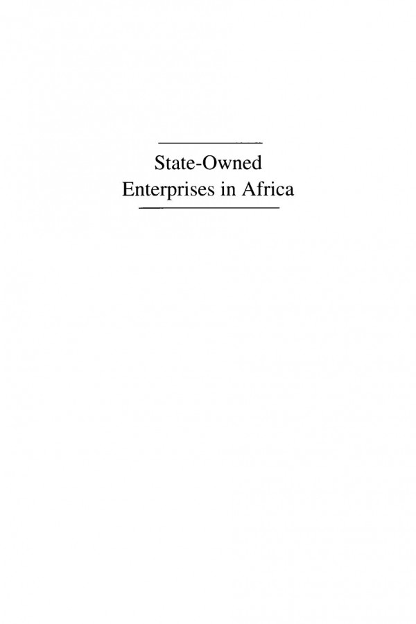 Stateowned Enterprises In Africa Barbara Grosh Editor Rwekaza S Mukandala Editor