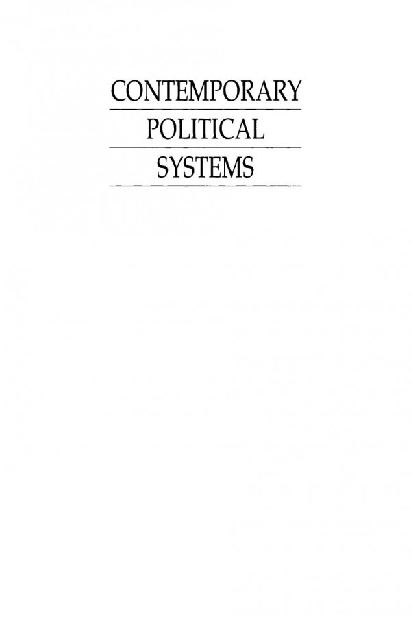 Contemporary Political Systems Classifications And Typologies Anton Bebler Editor Jim Seroka Editor