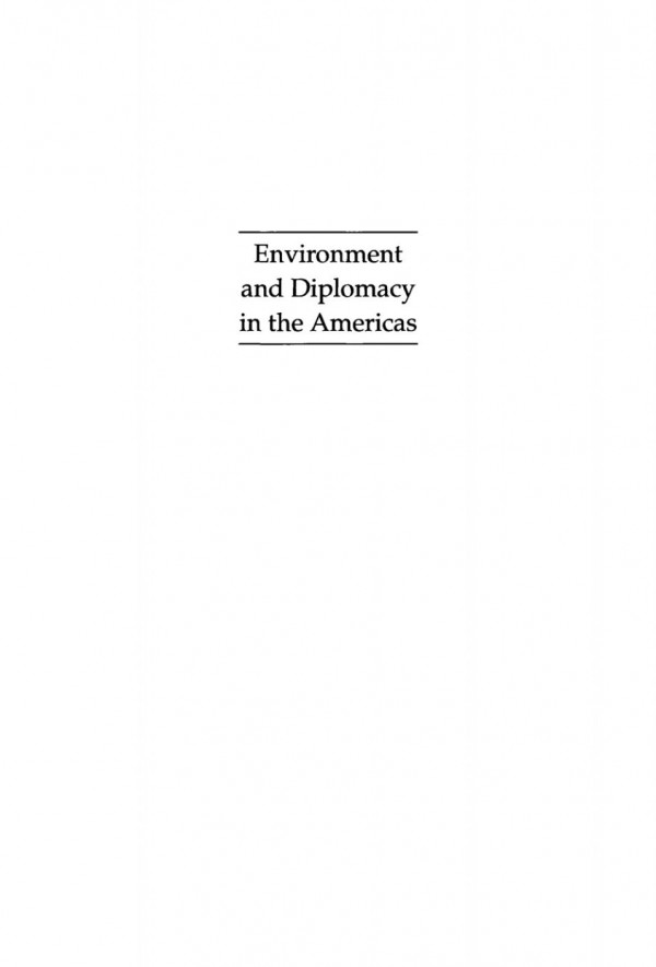 Environment And Diplomacy In The Americas Heraldo Muoz Ed
