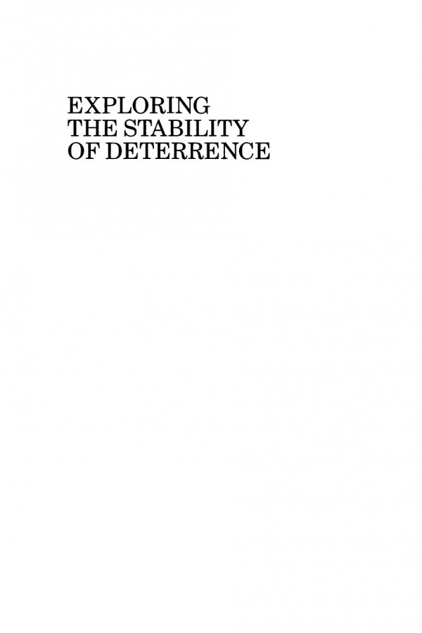 Exploring The Stability Of Deterrence Jacek Kugler Editor Frank C Zagare Editor
