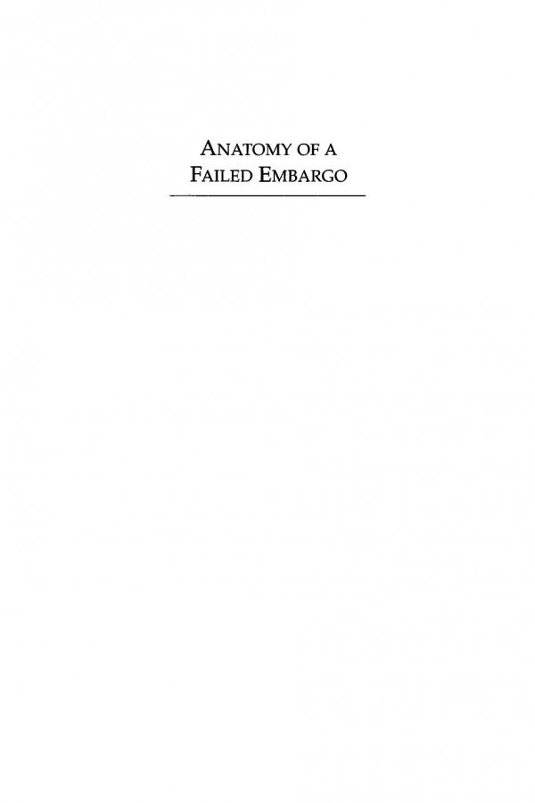 Anatomy Of A Failed Embargo Us Sanctions Against Cuba Donna Rich Kaplowitz