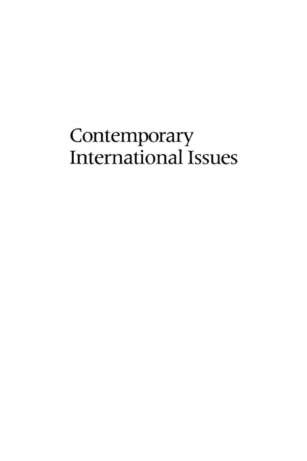 Contemporary International Issues Contending Perspectives Steven L Lamy Editor
