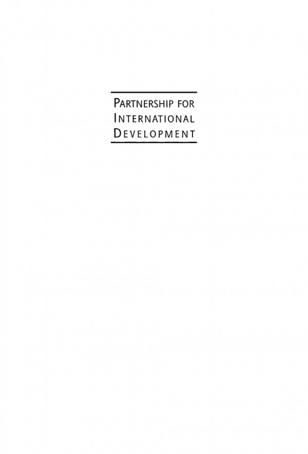 Partnership For International Development Rhetoric Or Results Jennifer M Brinkerhoff