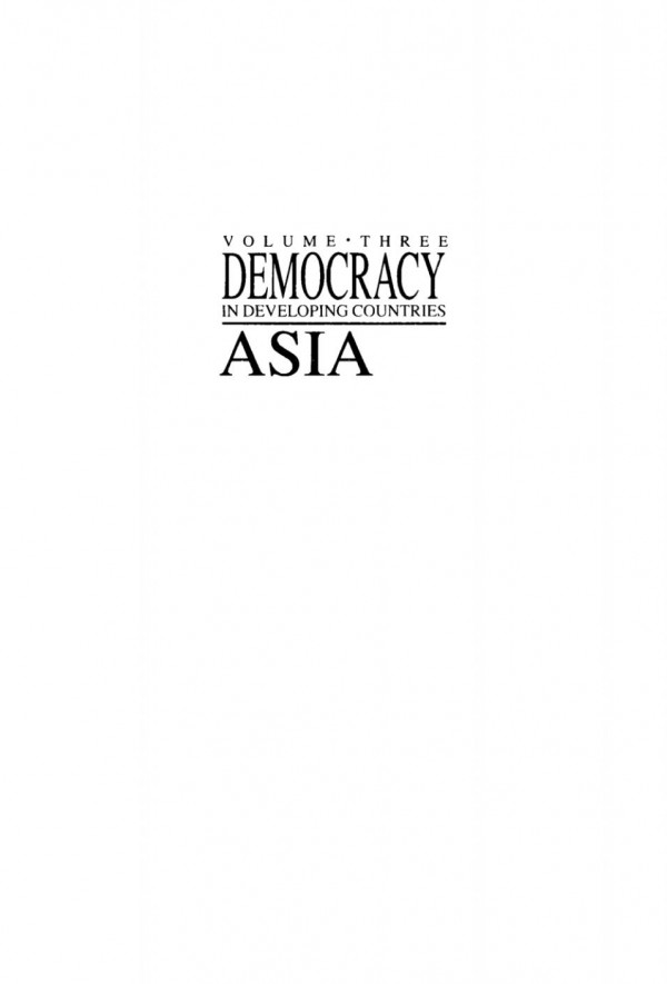 Democracy In Developing Countries Asia Larry Diamond Editor Juan Linz Editor Seymour Martin Lipset Editor