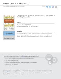 Transforming The Workforce For Children Birth Through Age 8 A Unifying Foundation 1st Edition National Research Council Institute Of Medicine And Families Youth Board On Children Committee On The Science Of Children Birth To Age 8 Deepening And Broadening The Foundation For Success Bridget B Kelly Larue Allen
