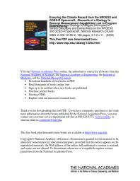 Ensuring The Climate Record From The Npoess And Goesr Spacecraft Elements Of A Strategy To Recover Measurement Capabilities Lost In Program Restructuring 1st Edition National Research Council Division On Engineering And Physical Sciences Space Studies Board Committee On A Strategy To Mitigate The Impact Of Sensor Descopes And Demanifests On The Npoess And Goesr Spacecraft