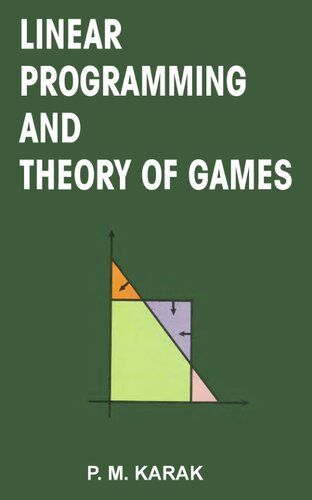 Linear Programming And Theory Of Games Karak Pm