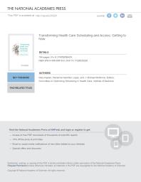 Transforming Health Care Scheduling And Access Getting To Now 1st Edition Institute Of Medicine Committee On Optimizing Scheduling In Health Care J Michael Mcginnis Marianne Hamilton Lopez Gary Kaplan