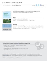 Rationalizing Rural Area Classifications For The Economic Research Service A Workshop Summary 1st Edition And Medicine Engineering National Academies Of Sciences Division Of Behavioral And Social Sciences And Education Committee On National Statistics Gooloo S Wunderlich