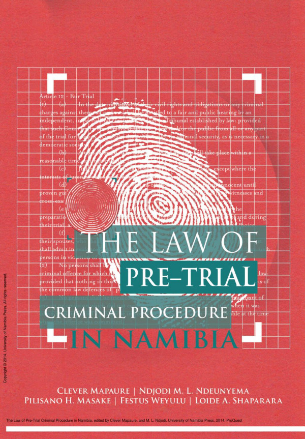 The Law Of Pretrial Criminal Procedure In Namibia 1st Edition Clever Mapaure M L Ndjodi
