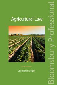 Agricultural Law 4th Edition Christopher Rodgers