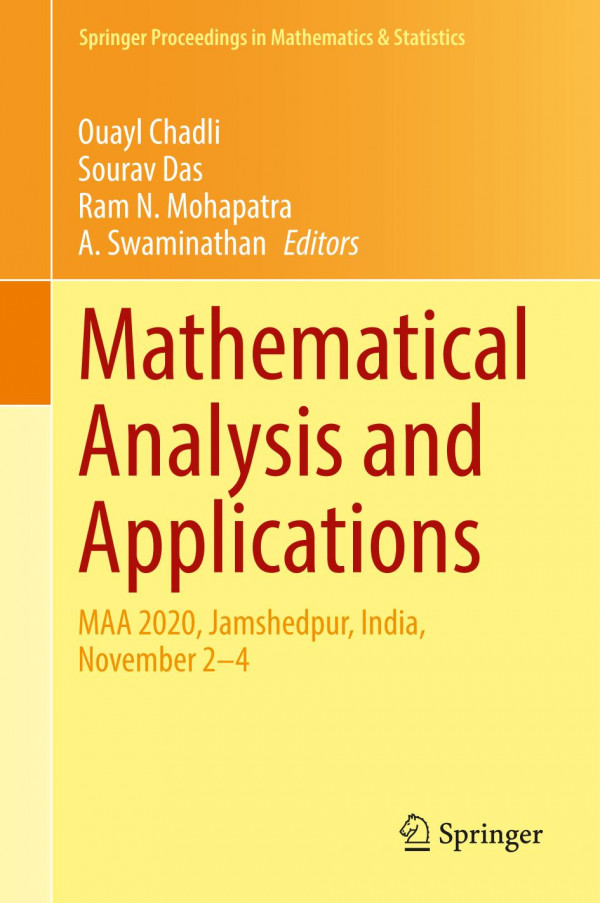 Mathematical Analysis And Applications Maa 2020 Jamshedpur India November 24 Ouayl Chadli