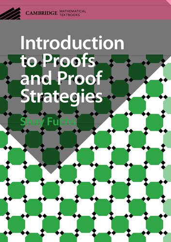 Introduction To Proofs And Proof Strategies 1st Edition Shay Fuchs