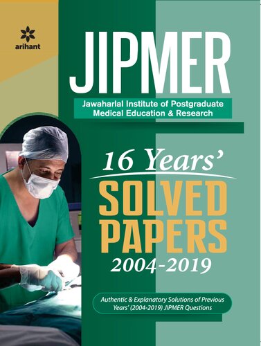 Jipmer16 Years Solved Papers 12th Edition Arihant Editorial Board