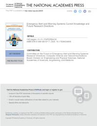 Emergency Alert And Warning Systems Current Knowledge And Future Research Directions 1st Edition And Medicine Engineering National Academies Of Sciences Division On Engineering And Physical Sciences Computer Science And Telecommunications Board Committee On The Future Of Emergency Alert And Warning Systems Research Directions