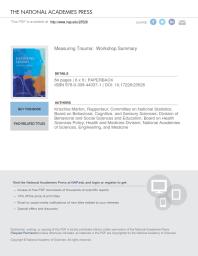 Measuring Trauma Workshop Summary 1st Edition And Medicine Engineering National Academies Of Sciences Health And Medicine Division Board On Health Sciences Policy Division Of Behavioral And Social Sciences And Education And Sensory Sciences Cognitive Board On Behavioral Committee On National Sta