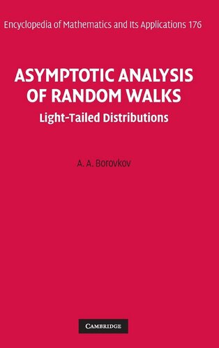 Asymptotic Analysis Of Random Walks Lighttailed Distributions 1st Edition Aa Borovkov Vv Ulyanov