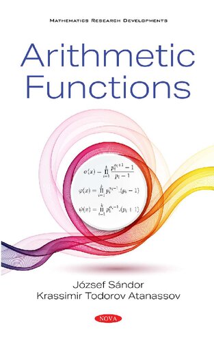 Arithmetic Functions Jzsef Sndor Krassimir Todorov Atanassov