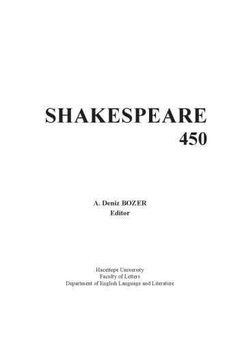 Shakespeare 450 A Deniz Bozer