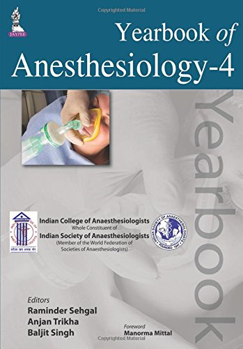 Yearbook Of Anesthesiology 4 1st Edition Raminder Md Sehgal