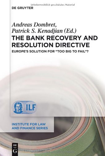 The Bank Recovery And Resolution Directive Andreas Dombret Patrick S Kenadjian