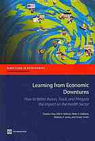 Learning From Economic Downturns How To Better Assess Track And Mitigate The Impact On The Health Sector Hou