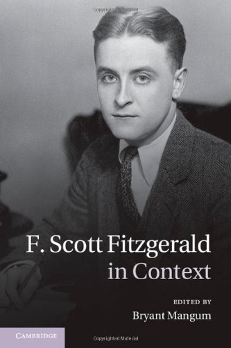 F Scott Fitzgerald In Context Y First Printing Professor Bryant Mangum