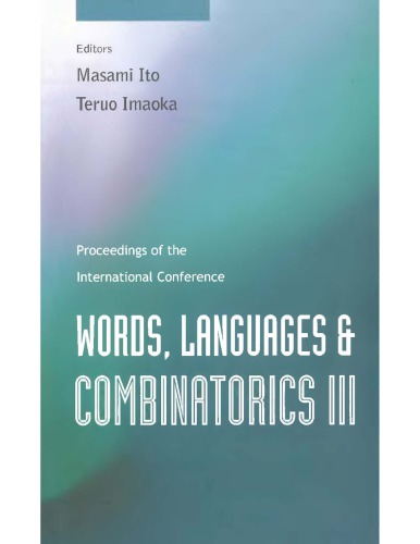Words Languages And Combinatorics Masami Ito Teruo Imaoka