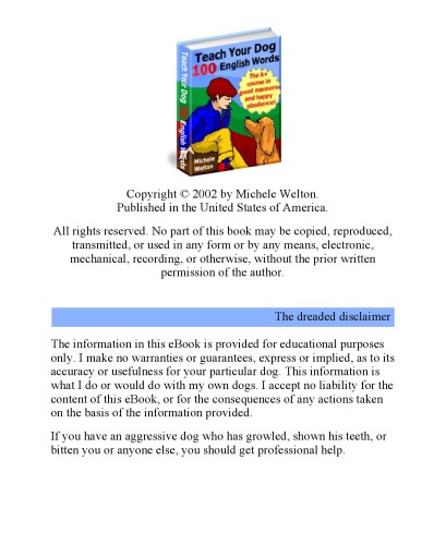 Teach Your Dog 100 English Words The A Dog Training Program For Good Manners And Happy Obedience Printed Ed Completely Rev Welton