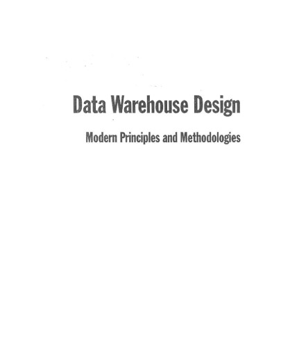 Data Warehouse Design Modern Principles And Methodologies Matteo Golfarelli