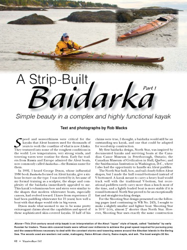 Baidarka Kayak Boat Boats Plan Plans Woodenboat Magazine